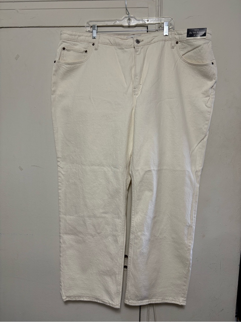 Abercrombie & Fitch Cream Straight Leg Women's Jeans